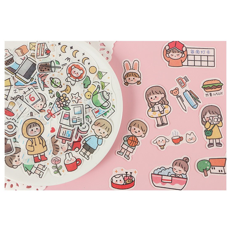 SET 40 STICKER TRANG TRÍ HOẠT HÌNH