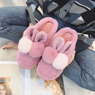 Dép bông hình thỏ bông ấm chân siêu dể thương mang trong nhà - Đồ chơi giá sỉ