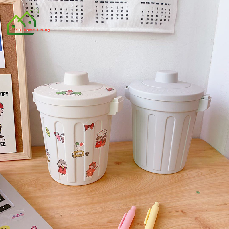 Thùng rác cỡ nhỏ để bàn có nắp đậy tiện dụng