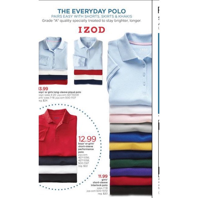 Áo thun polo nữ Izod xuất xịn