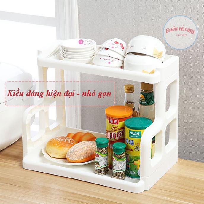 Kệ gia vị chữ H nhựa Việt Nhật kệ đựng đồ nhà tắm, úp chén bát 2 tầng đa năng.vm