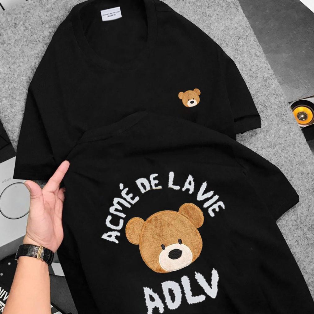 ⚡Áo Thun nam nữ unisex ADLV Gấu Bear ⚡Phông form rộng tay lỡ chất cotton mặc đôi , nhóm cực đẹp