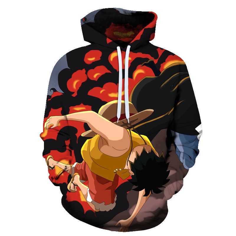 Áo Hoodie Tay Dài In Hình 3D One Piece Thời Trang Đường Phố Mới Cho Nam Nữ