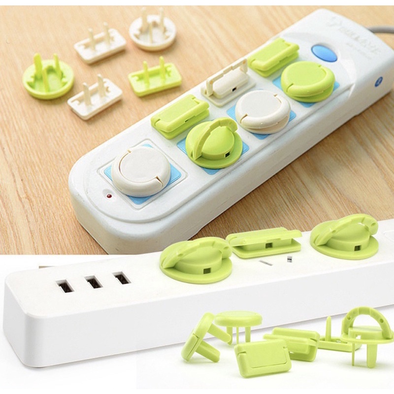 Set 6c nắp che ổ cắm điện an toàn (tránh cho em bé chọc vô ổ điện)