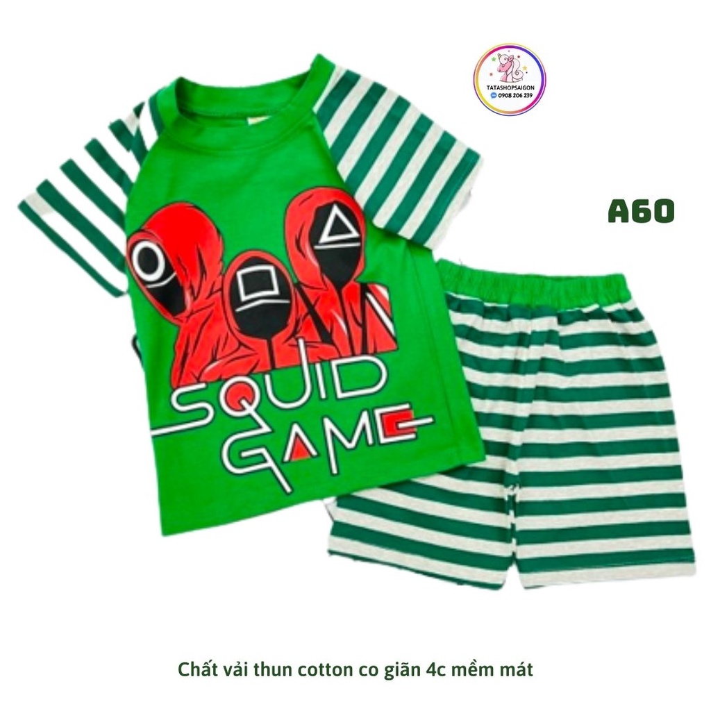 20 đến 40kg - Đồ bộ đùi cho bé trai size đại chất thun cotton mùa hè A60