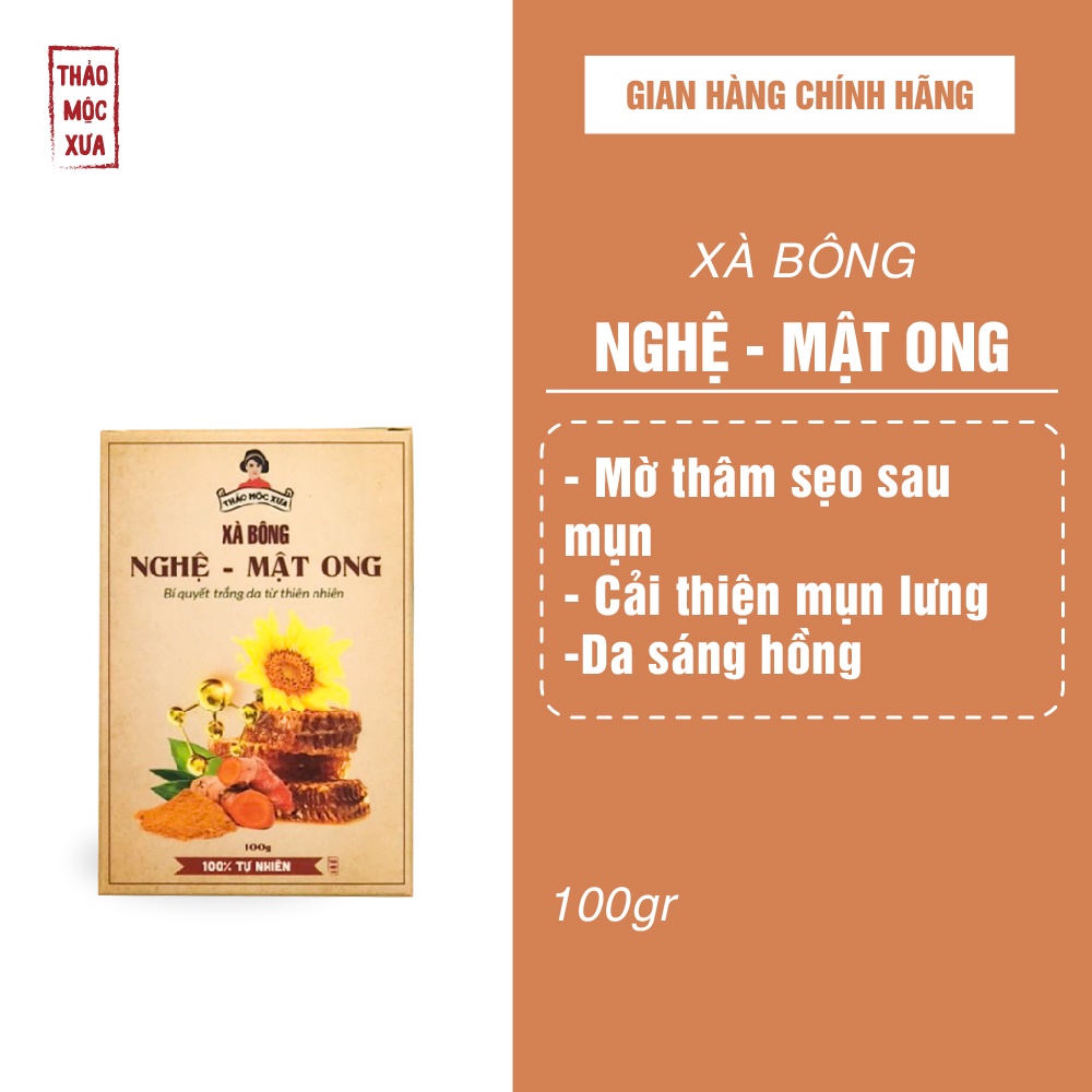 Xà bông nghệ mật ong Thảo Mộc Xưa giúp làm sạch sâu, da trắng sáng và mờ thâm sẹo 100gr | BigBuy360 - bigbuy360.vn