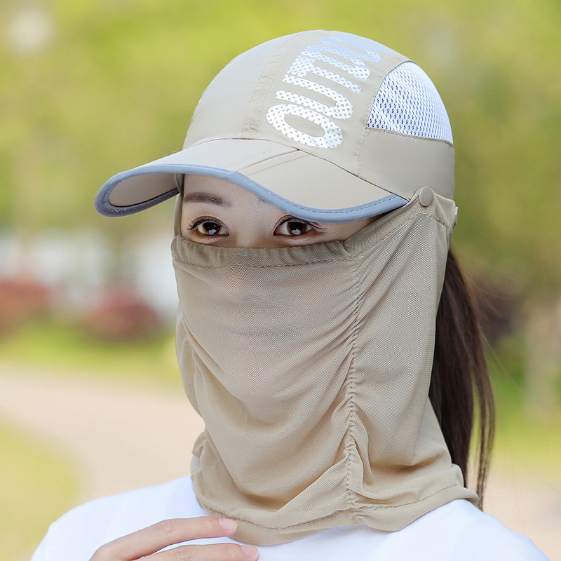 Mũ Lưỡi Trai Có Khẩu Trang Chống Nắng Bảo Vệ Toàn Diện Dành Cho Nữ