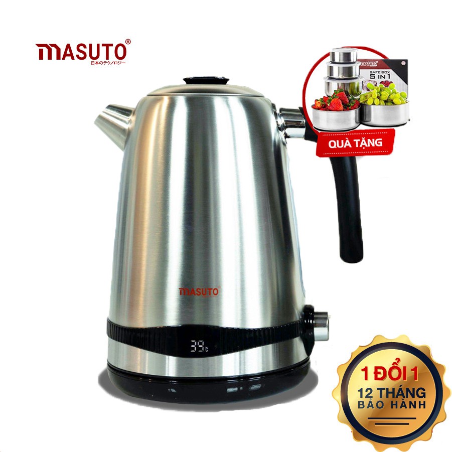 Ấm Siêu Tốc thủy tinh cường lực cao cấp Masuto MS-Citizen18 dung tích 1,8L