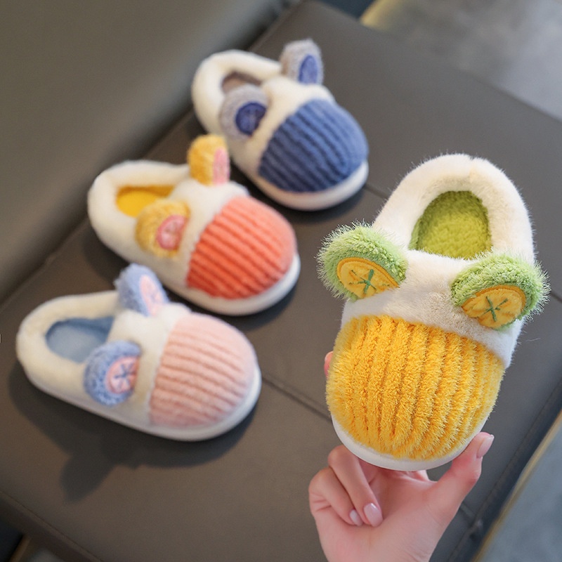 (TH25) Dép Bông Trẻ Em, Dép Lông Cho Bé Họa Tiết Đáng Yêu
