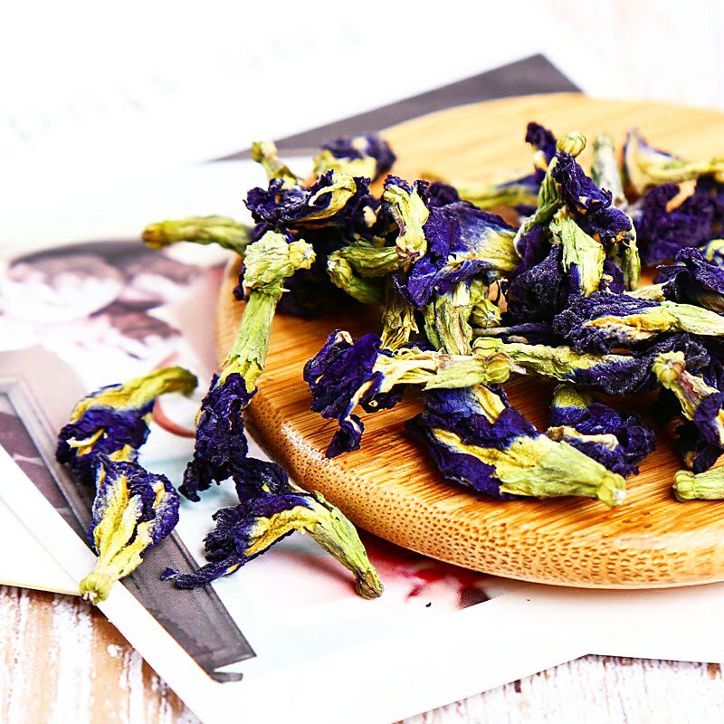 Trà hoa đậu biếc sấy khô, hoa đậu biếc làm xôi nấu chè