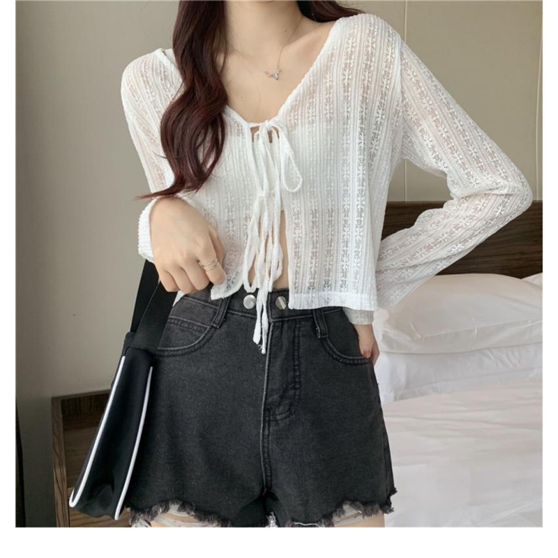 Áo Khoác cardigan Chống Nắng Tay Dài Chất Lụa Mỏng Thời Trang Mùa Hè Cho Nữ