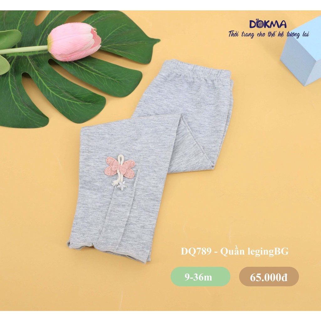 (6-36M) Quần legging vải cotton co giãn cho bé - DOKMA