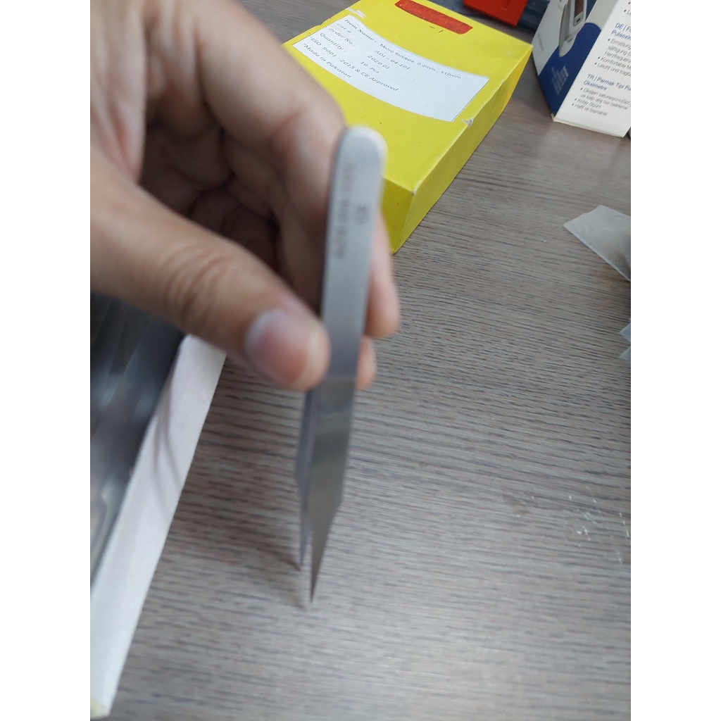 Nhíp vi phẫu 110mm đầu 0.2mm hàng chính hãng 100%
