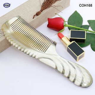 Lược sừng xuất Nhật - COH168 (Size: XXL - 23cm) Dáng lược cổ điển to nhất - Mẫu cao cấp cực sang -  Horn Comb of HAHANCO