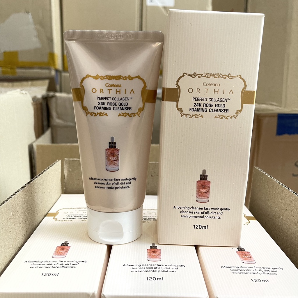 Coreana ORTHIA Sữa Rửa Mặt Hoa Hồng & Vàng 24k 120ml