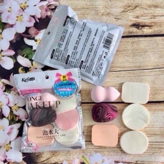 SET BÔNG PHẤN 6 MIẾNG TRANG ĐIỂM