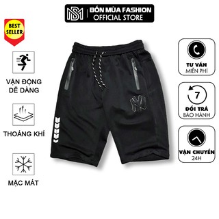Quần short nam thể thao chất liệu thun co giãn thoáng mát, logo dập nổi 3D siêu đẹp, QS003