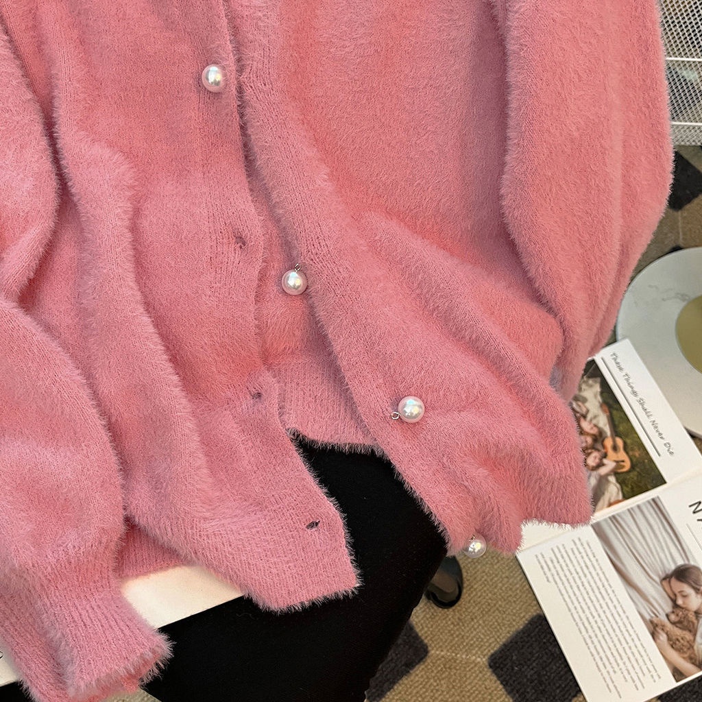 Áo Khoác Cardigan Dáng Rộng Thời Trang Thu Đông Thanh Lịch Cho Nữ