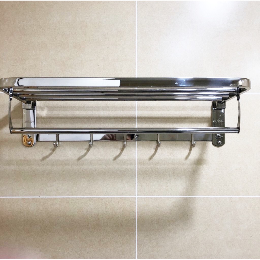 Vắt khăn nhà tắm chân đặc, Vắt khăn giàn inox 304 chân đặc chắc chắn