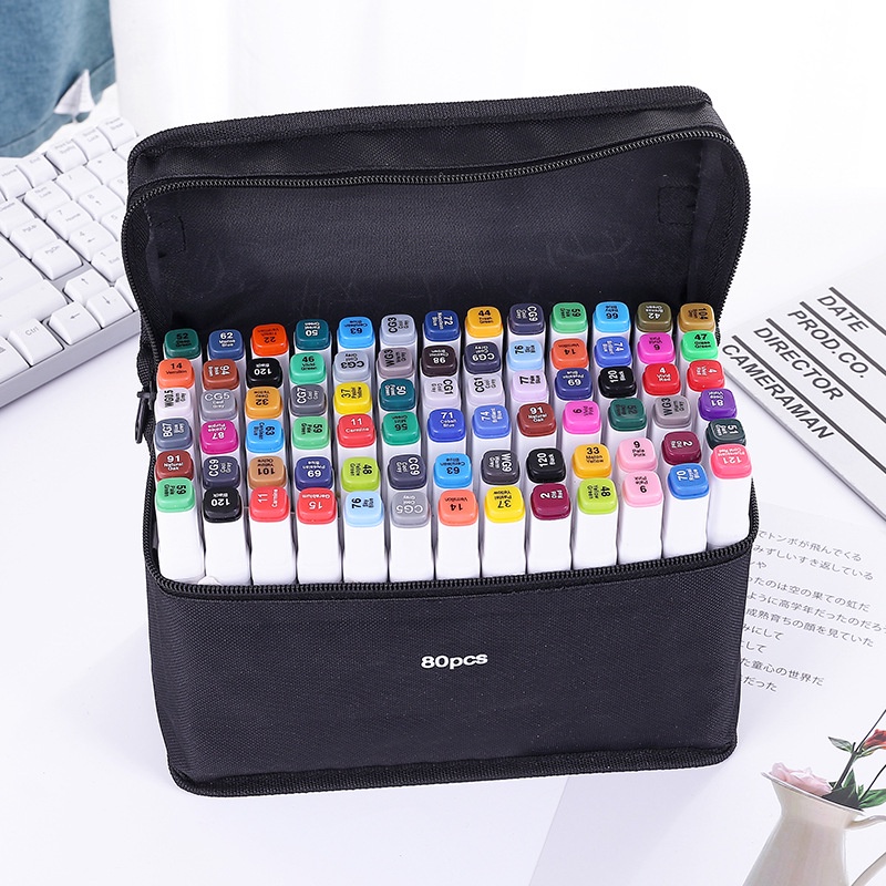 Bút Marker 2 đầu nội địa trung chuyên dùng để vẽ tranh tô màu chất lượng cao chuyên nghiệp