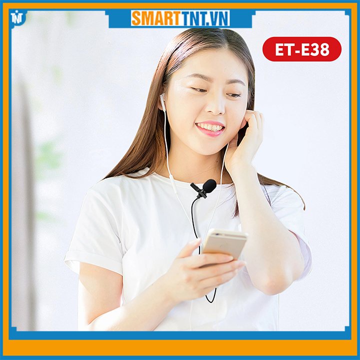 Mic thu âm mini cho điện thoại chân 3.5mm kèm jack cắm tai nghe Earldom E38 cao cấp