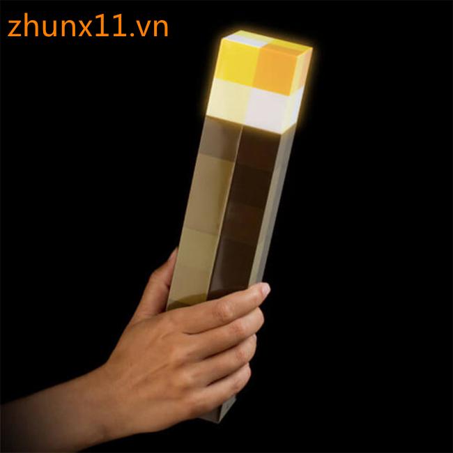 Light Up Torch 28CM High Brightness LED Minecraft Hand Held or Wall Mount Flashlight