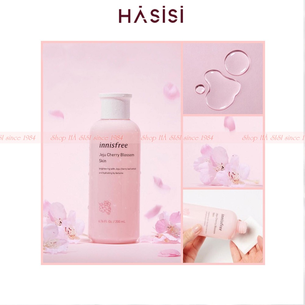 Nước Hoa Hồng Dưỡng Ẩm Làm Sáng Da INNISFREE JEJU CHERRY BLOSSOM SKIN Skin 200ml