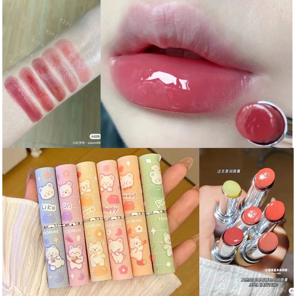 Toorune love bear Repair Dưỡng ẩm lâu trôi Trang điểm Chăm sóc môi tinted Son dưỡng lip balm