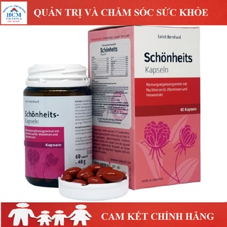 Viên uống trắng đẹp da tinh dầu hoa anh thảo bổ sung nội tiết tố nữ giảm rụng tóc tiền mãn kinh SCHONHEITS nhập Đức 60v