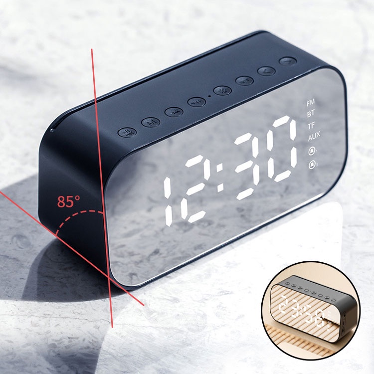 Loa Bluetooth Mini kiêm đồng hồ báo thức Radio Havit M3, Tráng gương Nhỏ Gọn Kết Nối Nhanh