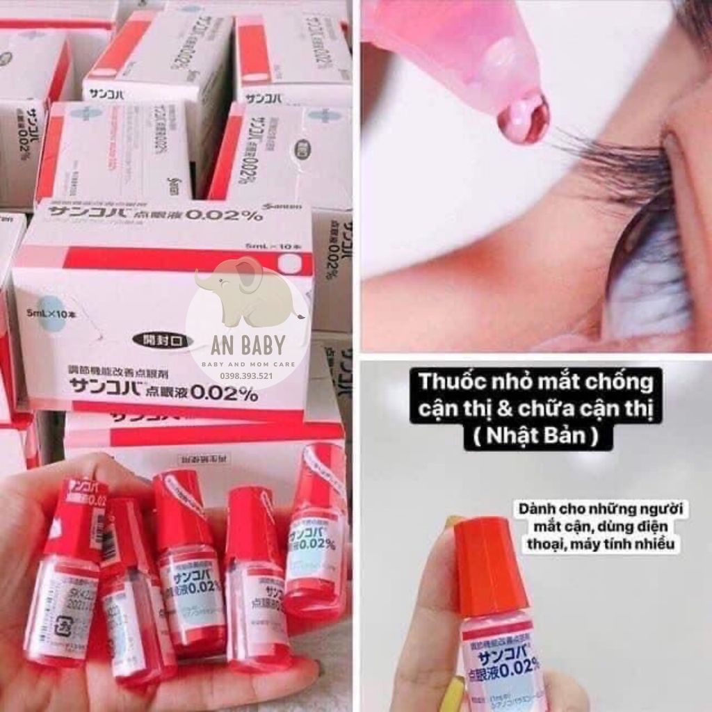 Nhỏ mắt cận thị Sancoba Nhật Bản 5ml giúp ổn định điều tiết, Làm dịu căng thẳng, mệt mỏi cho mắt
