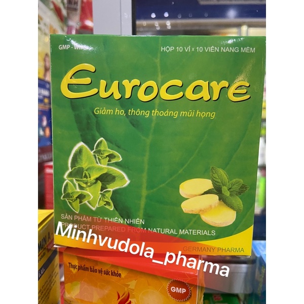 Viên uống Eurocare - Giảm ho thông thoáng mũi họng