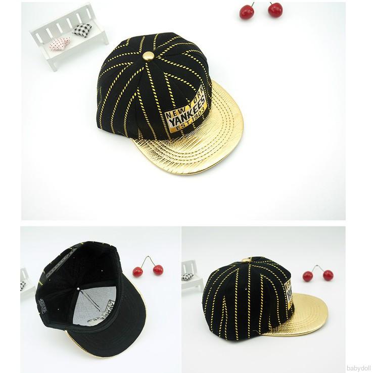 Children Boy Girl Cartoon Hat Alphabet NY Shade Hip Hop Caps Sports Flat Hat