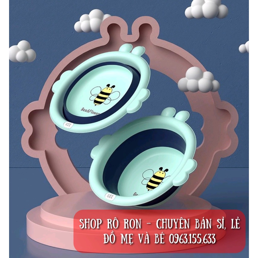 Chậu rửa mặt gập gọn - Chậu gập gọn hình Ong - Shop Rô Ron