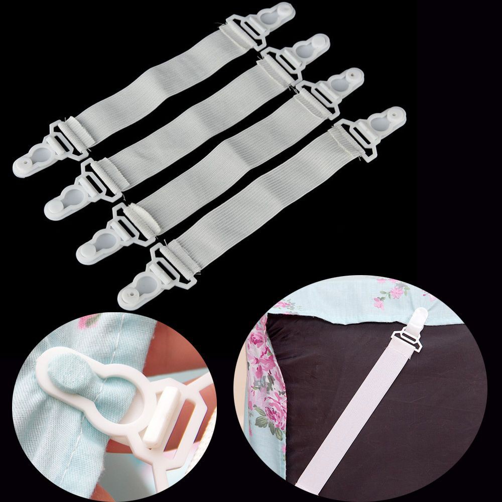Benytro 4 sợi dây kẹp cố định ga trải giường co giãn tiện lợi