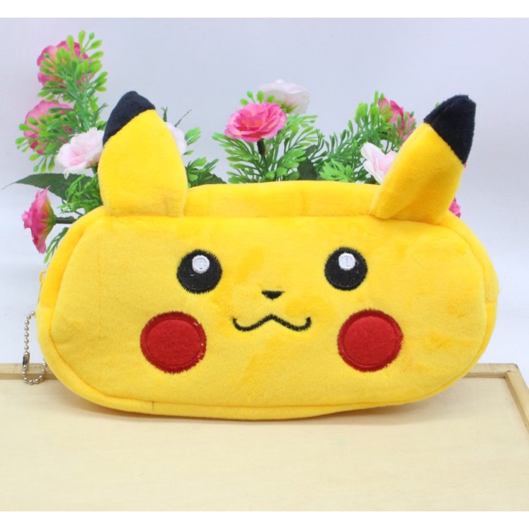 Hộp bút, bóp viết vải lông PIKACHU dễ thương cute PK0024
