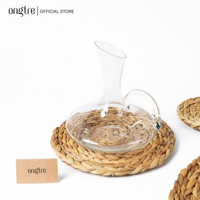 Lót Cốc Lục Bình ONGTRE Hình Tròn, Đế Lót Ly Thủ Công, Lót Đĩa Decor, Chống Nóng, Chống Trầy, Quán Cafe, Nhà Hàng