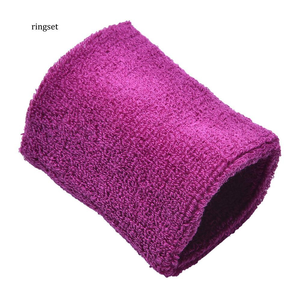 Set 2 băng cổ tay thể thao vải cotton mang khi chơi tennis tiện dụng