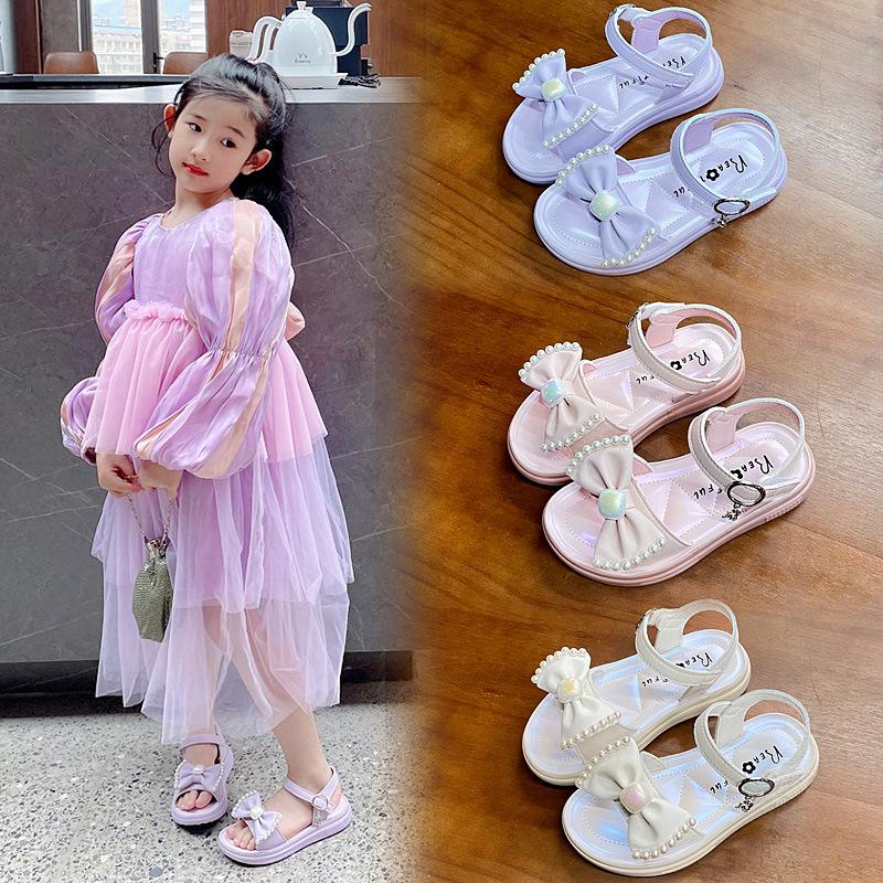 Giày Sandal Nơ Đính Hạt Cực Xịn Kèm Hộp Và Túi Xách