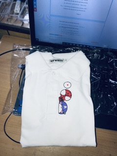 Áo polo SPIDERMAN đen và trắng