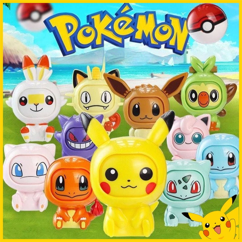 Pokemon dolls Deformation Series Dolls kids Toys Pikachu Face-changing Dolls Peripheral Dolls Little