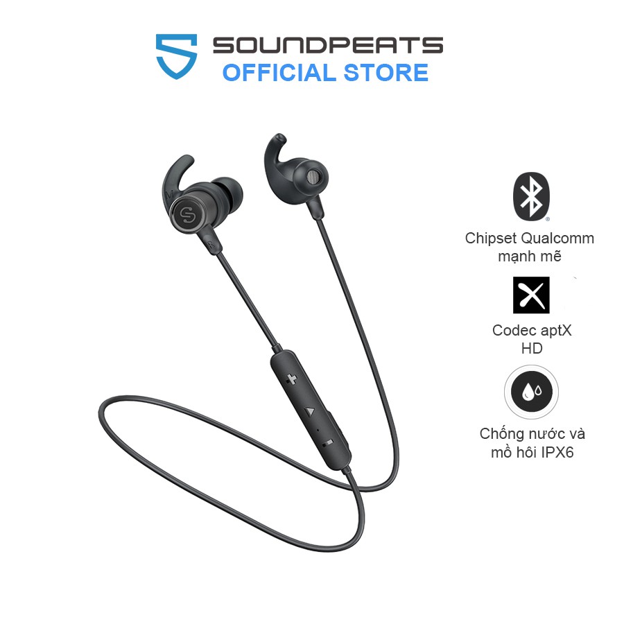 [Mã ELMALL300K giảm 5% đơn 500K] Tai nghe Bluetooth Choàng Cổ SOUNDPEATS Q30 HD Chống Nước IPX6