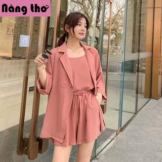 SET VEST ĐÙI 3 MÓN ( QUẦN ĐÙI+ ÁO VEST + ÁO TRONG )