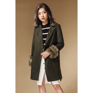 20Again - Áo Khoác Dạ Tay Lông