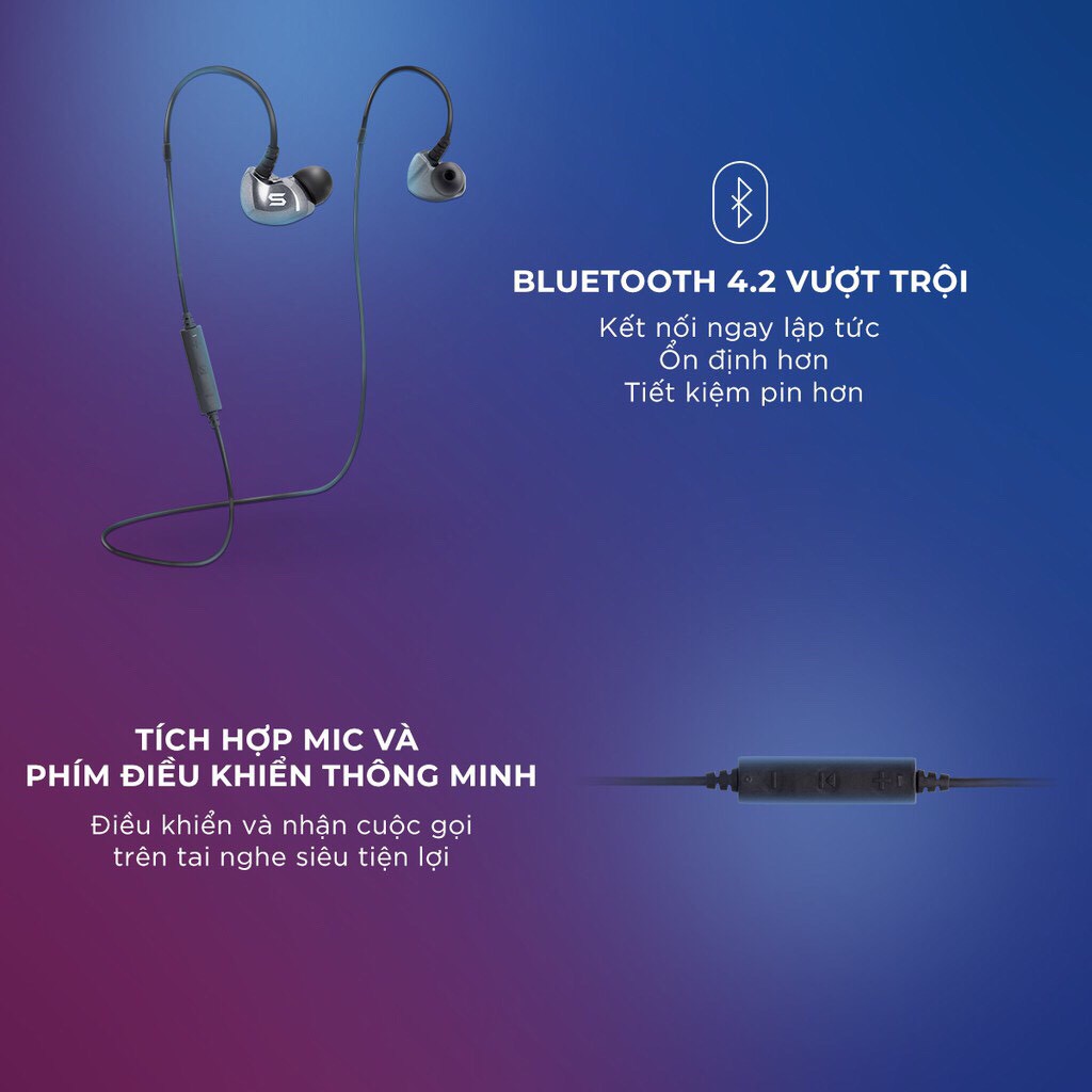 Tai Nghe Bluetooth Thể Thao SOUL SS19 Tích Hợp Mic &amp; Chống Thấm IPX3 - Hàng Chính Hãng