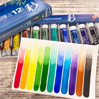 [Holbein] Gouache Irodori tuýp lẻ 15ml bảng 1