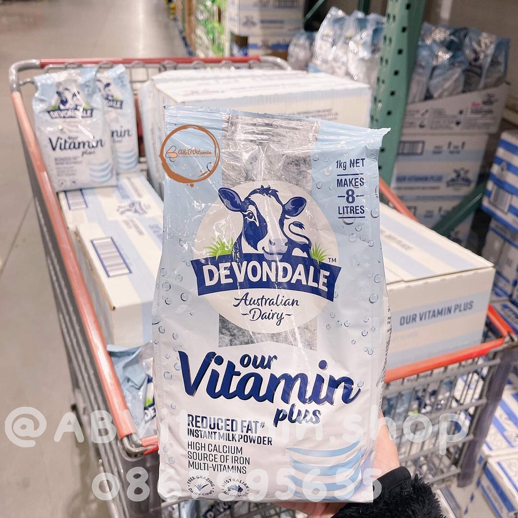 Sữa bột thơm ngon hãng DEVONDALE- ÚC 2 loại tăng chiều cao gói 1kg