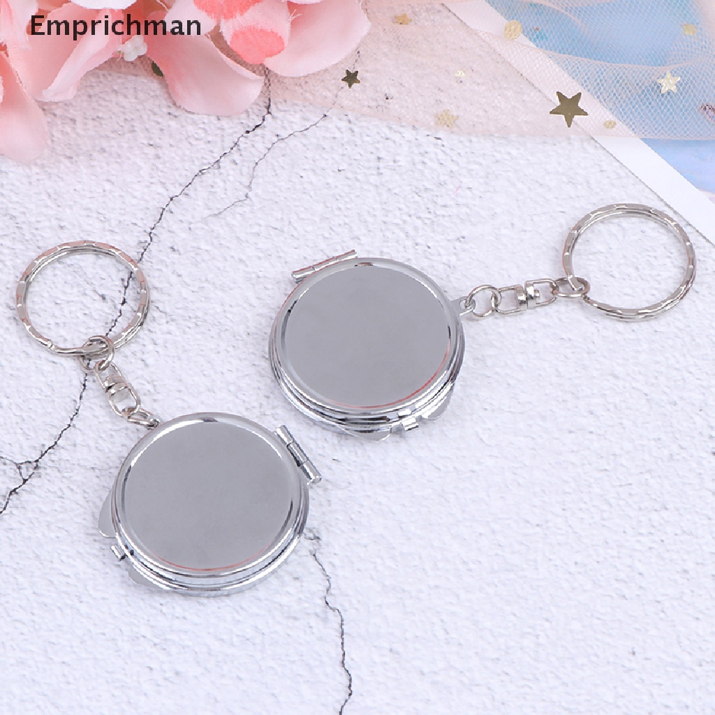 Móc Khóa Kim Loại Mặt Gương Gấp Gọn Tiện Lợi