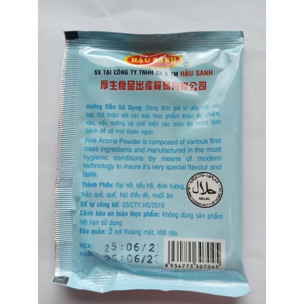 Bột ngũ vị hương Hậu Sánh 10gr