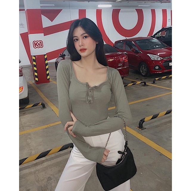 Nút bấm vạt bầu tay dài